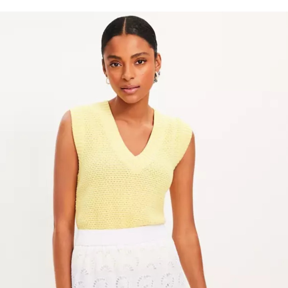 LOFT V-Neck Sweater Vest, Brand New, Size M